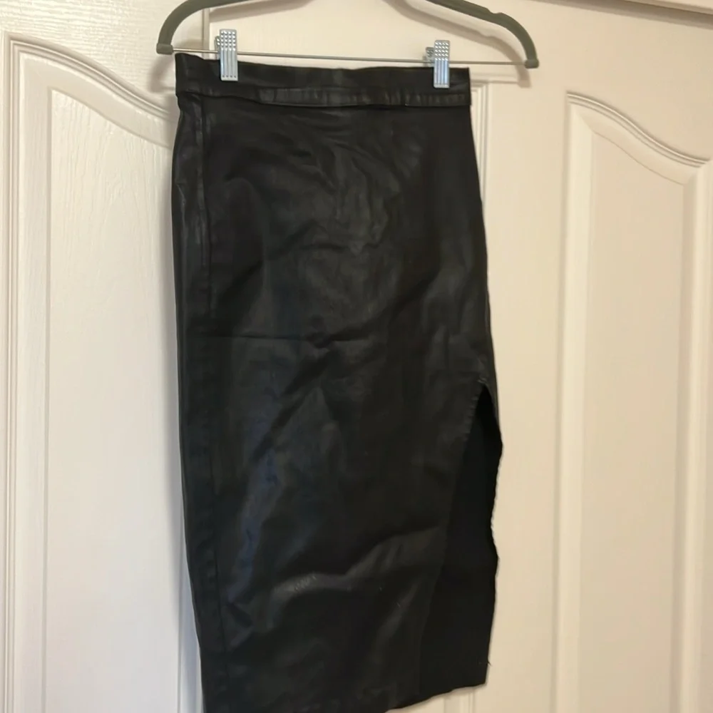 7 For All Mankind - Faux Leather Maxi Skirt - Size 24
